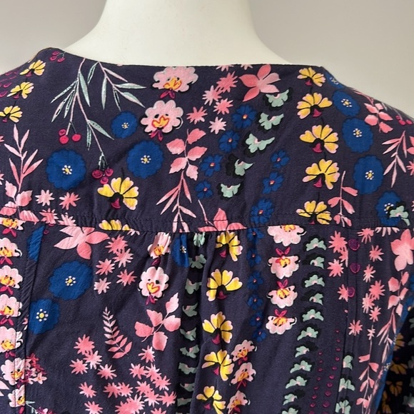 Anthropologie Meadow Rue Eldoret Floral Wrap Top Purple Size 6 - Picture 9 of 14